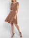 Платье А-силуэта коричневое | 6297443 | фото 3