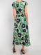 Сукня А-силуету зелена в квітковий принт | 6297444 | фото 2