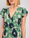 Сукня А-силуету зелена в квітковий принт | 6297444 | фото 3