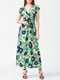 Сукня А-силуету зелена в квітковий принт | 6297444 | фото 4