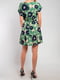 Сукня А-силуету зелена в квітковий принт | 6297446 | фото 2
