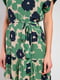 Сукня А-силуету зелена в квітковий принт | 6297446 | фото 3