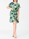 Сукня А-силуету зелена в квітковий принт | 6297446 | фото 4