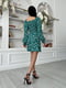 Сукня А-силуету зелена з принтом | 6298792 | фото 5
