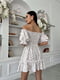 Платье А-силуэта молочного цвета в цветочный принт | 6298795 | фото 4
