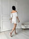 Платье А-силуэта молочного цвета в цветочный принт | 6298796 | фото 2