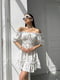 Сукня А-силуету молочного кольору в квітковий принт | 6298796 | фото 3