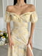 Сукня А-силуету жовта в квітковий принт | 6298801 | фото 2