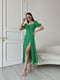 Сукня А-силуету зелена в квітковий принт | 6298805 | фото 3