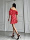 Сукня А-силуету червона в квітковий принт | 6298807 | фото 5