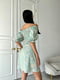 Платье А-силуэта оливковое в цветочный принт | 6298808 | фото 3