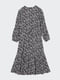Сукня А-силуету чорна в принт | 6298400 | фото 2