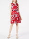 Платье А-силуэта красное в цветочный принт | 6298523 | фото 6