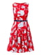 Сукня А-силуету червона в квітковий принт | 6298523 | фото 7