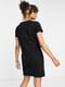Платье-футболка черное с принтом | 6298571 | фото 3