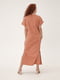 Платье бежевое с вышивкой | 6299003 | фото 4