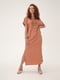 Платье бежевое с вышивкой | 6299003 | фото 3