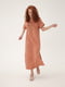 Платье бежевое с вышивкой | 6299003 | фото 5