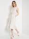 Платье А-силуэта белое в полоску | 6299295 | фото 2