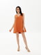 Платье А-силуэта оранжевого цвета | 6299696 | фото 2