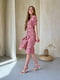 Сукня А-силуету рожева в принт | 6301104 | фото 2