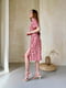 Платье А-силуэта розовое в принт | 6301104 | фото 3