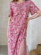 Платье А-силуэта розовое в принт | 6301104 | фото 7