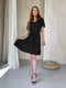 Сукня А-силуету чорна в принт | 6301105 | фото 3