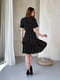Сукня А-силуету чорна в принт | 6301105 | фото 4