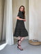 Сукня А-силуету чорна в принт | 6301108 | фото 2