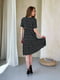 Сукня А-силуету чорна в принт | 6301108 | фото 4