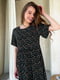 Платье А-силуэта черное в принт | 6301108 | фото 5