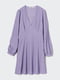 Сукня А-силуету бузкового кольору в горошок | 6302547 | фото 2