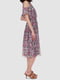 Сукня А-силуету рожева в принт | 6302657 | фото 4