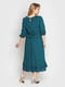 Сукня А-силуету зелена в принт | 6293458 | фото 3