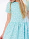 Сукня блакитна з принтом | 6303041 | фото 2