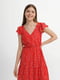 Сукня А-силуету червона з принтом | 6305532 | фото 2