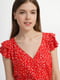 Сукня А-силуету червона з принтом | 6305532 | фото 3