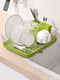 Сушка для посуды с органайзером зеленая | 6305647 | фото 4