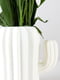 Ваза для квітів декоративна біла (11 см) | 6305907 | фото 3