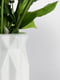 Ваза для квітів декоративна біла (18 см) | 6305908 | фото 4