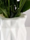 Ваза для квітів декоративна біла (18 см) | 6305908 | фото 5
