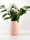 Ваза для цветов декоративная розовая (20 см) | 6305911