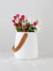 Ваза для квітів декоративна біла (17 см) | 6305918