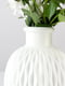 Ваза для квітів декоративна біла (15 см) | 6305920 | фото 3