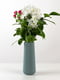 Ваза для квітів декоративна блакитна (23 см) | 6305924