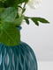 Ваза для квітів декоративна синьо-зелена (15 см) | 6305927 | фото 6