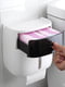 Держатель туалетной бумаги клейкий с полочкой бело-черный | 6305585 | фото 8