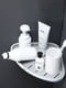 Набір для ванни: полиця кутова клейка та органайзер універсальний | 6305823 | фото 6