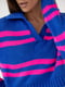 Пуловер синий в полоску | 6306763 | фото 2